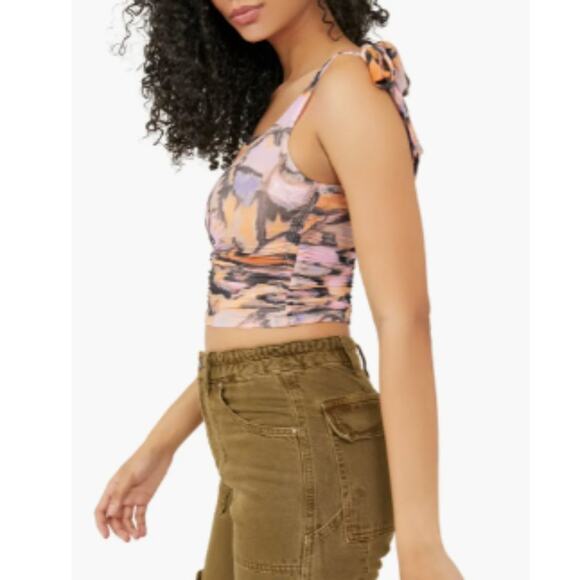 New ~  FREE PEOPLE  ~Avenue Print Tank Top Small ANTHROPOLOGIE Ret $58 - Picture 8 of 8